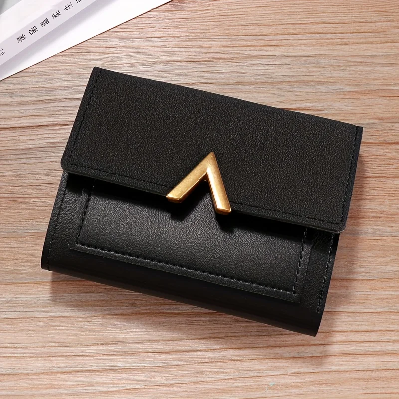 Neue koreanische Damen-Geldbörse, 70 % Rabatt, schlichte Clutch-Tasche, Kartenhalter und Münzbörse, kurze Damen-Geldbörse