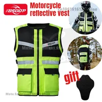BSDDP motorcycle riding vest summer breathable safety reflective vest outdoor sports vest reflective clothing motorcycle jacket