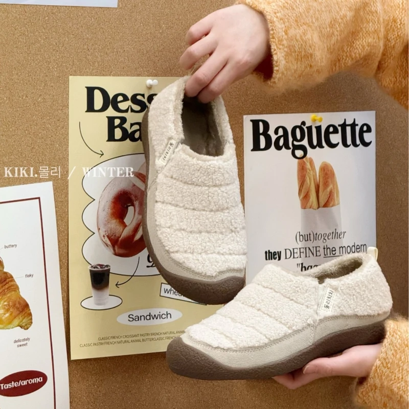 CICIYANG, mocasines para mujer, zapatos planos de invierno 2025, zapatillas mullidas Retro de talla grande, zapatos de Ballet Mary Jane para mujer