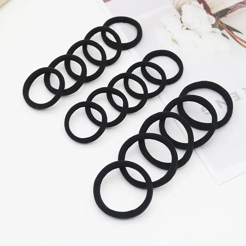 50/100Pcs High Elastic Hair Bands for Women Girls Black Hairband Rubber Ties Ponytail Holder Scrunchies Kids Hair Accessories