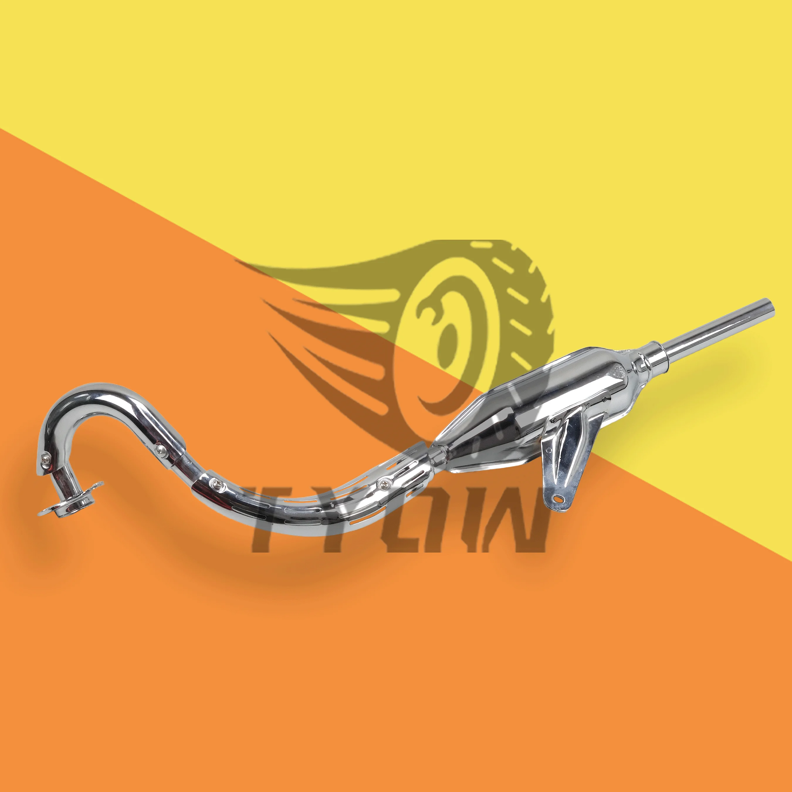Tubo silenciador de escape modificado cromado de acero inoxidable Reproducción Z50 para Honda Monkey Bike Mini Trail Z50 ATC70