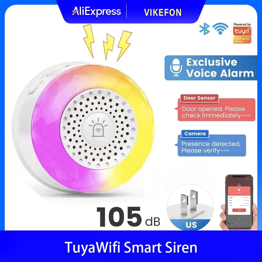 Home Security Uk - Tuya Wifi Akıllı Siren Ev Güvenliği