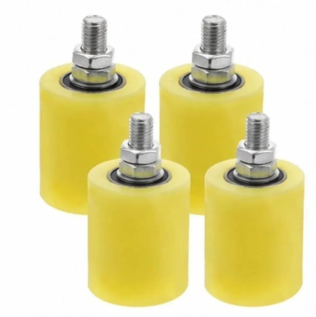 4Pcs Nylon Sliding Gate Roller Rust Proof Wear Resistant Low Noise Guide Roller for Garage Door Fence Rail Gate Systems