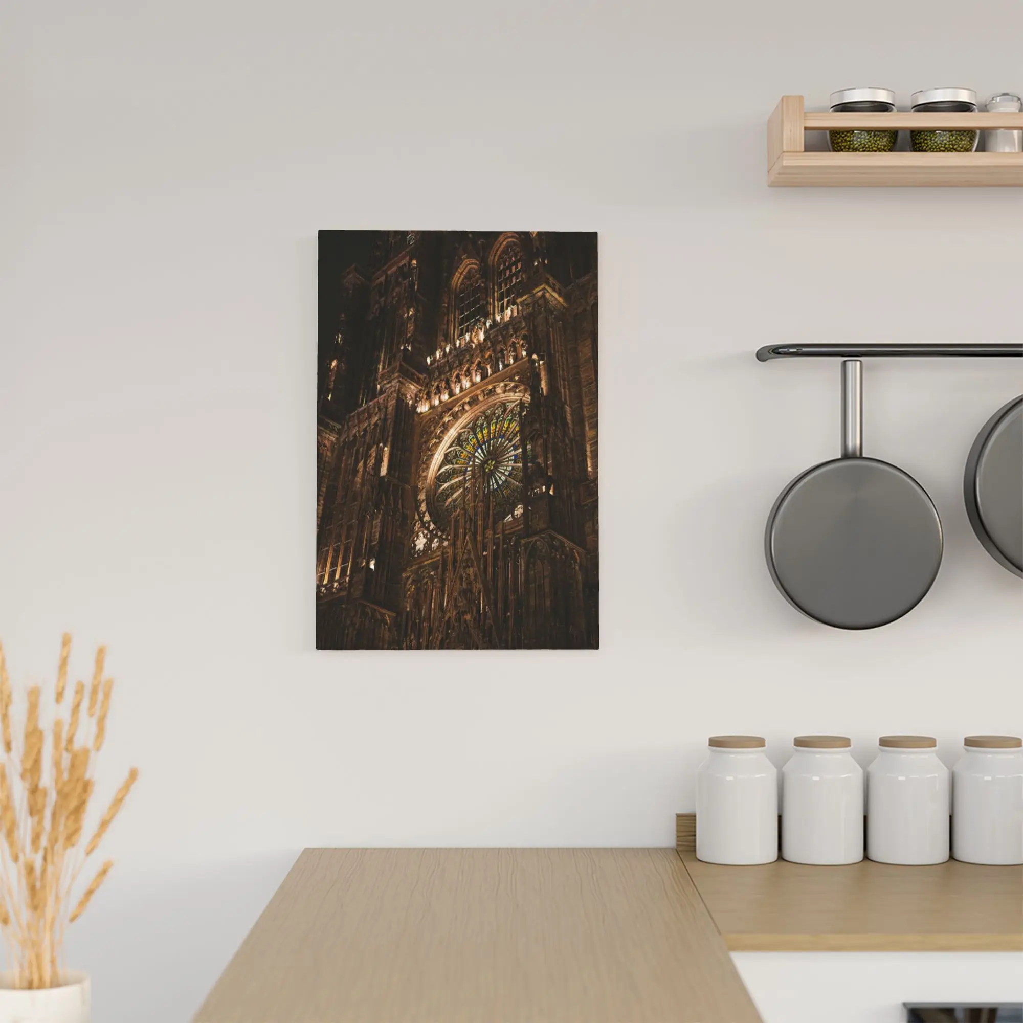 لوحة فنية جدارية من قماش كاتدرائية ستراسبورغ - طباعة الكنيسة القوطية المميزة لتزيين المنزل