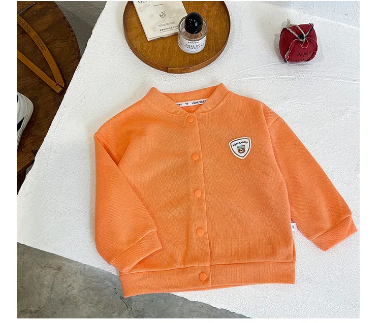 Frühling Herbst Jungen Mädchen Gestrickter Bedruckter Cardigan Baby V-Ausschnitt Langarm-Pullover Jacke Weiche Kinder-Unterwäsche Lässig für die Schule – Detail 12