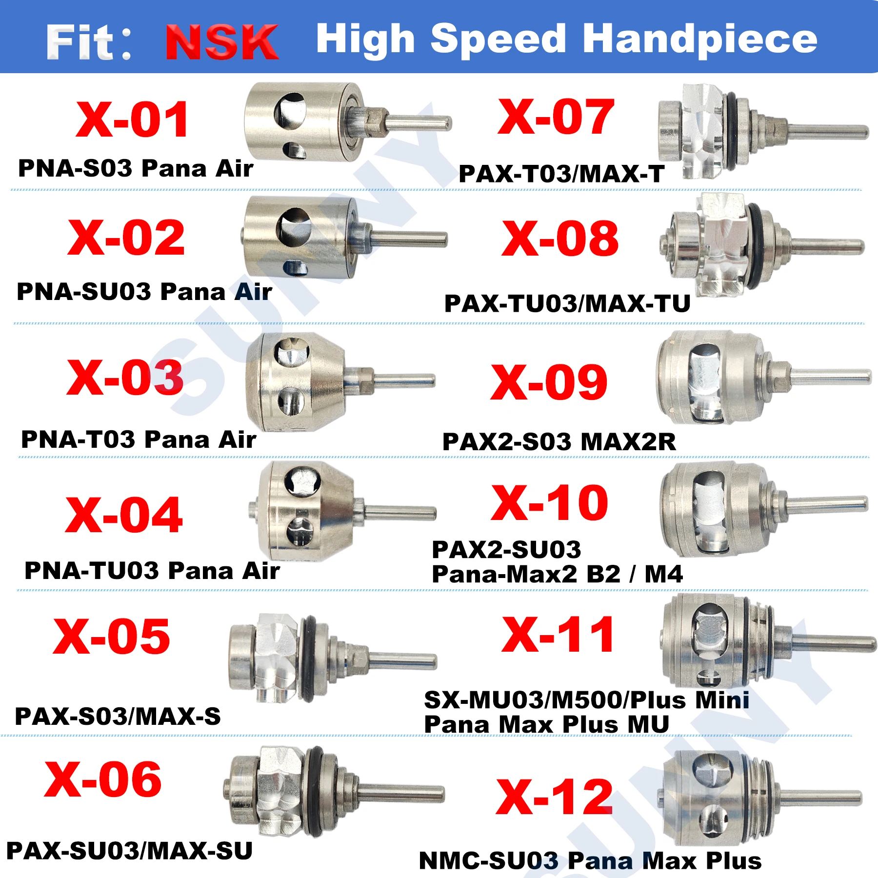 

Fit NSK High Speed Handpiece Dental Turbine Rotor Dental Cartridge Air Rotor High Speed Rotor Dentistry Accessories