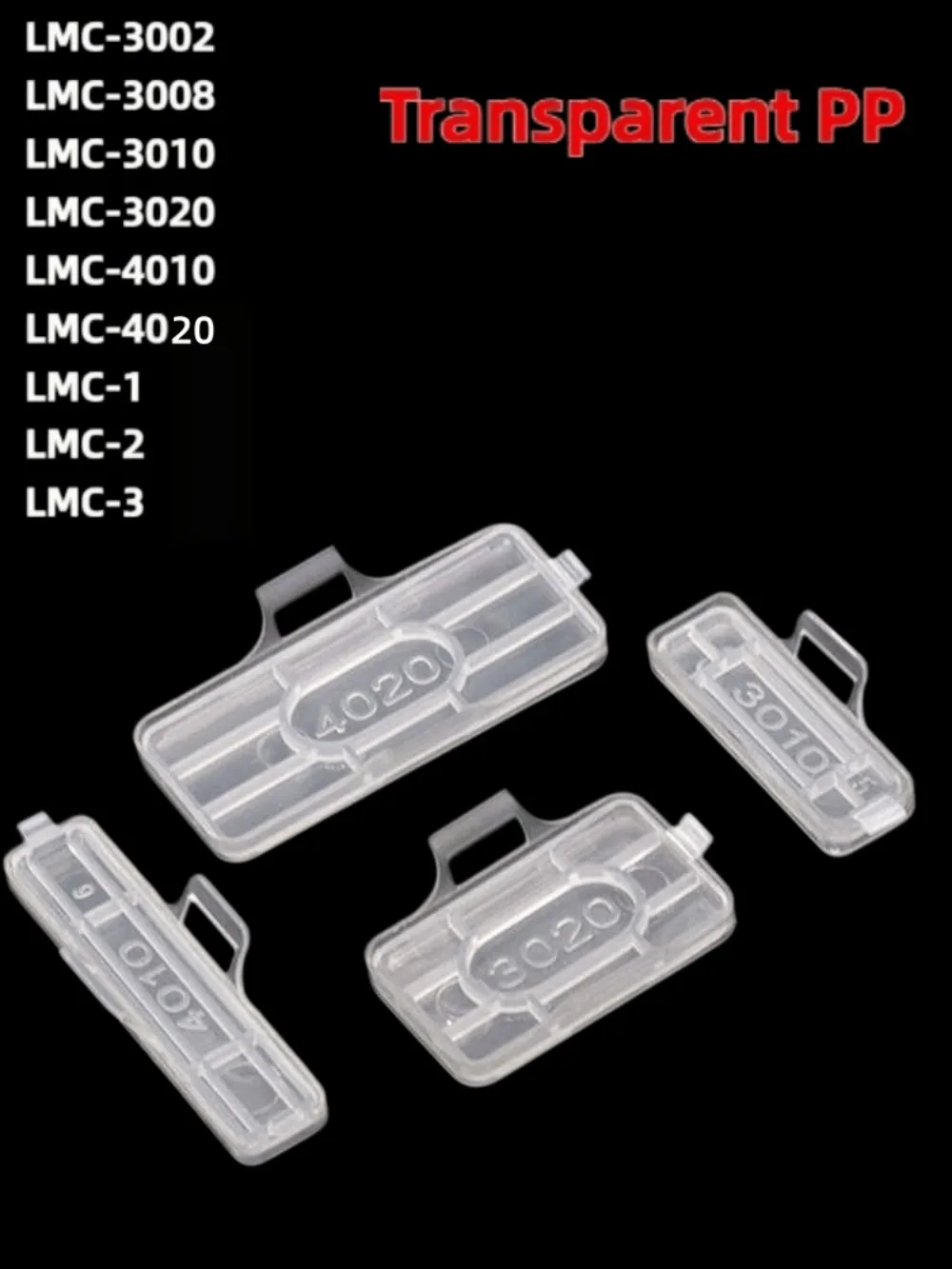 Clear Waterproof LMC 3002‑4020 Cable Sign Card Holder, Cable Tie Marker Tag Box, Fiber Wire Display Organizer for Telecom Wiring
