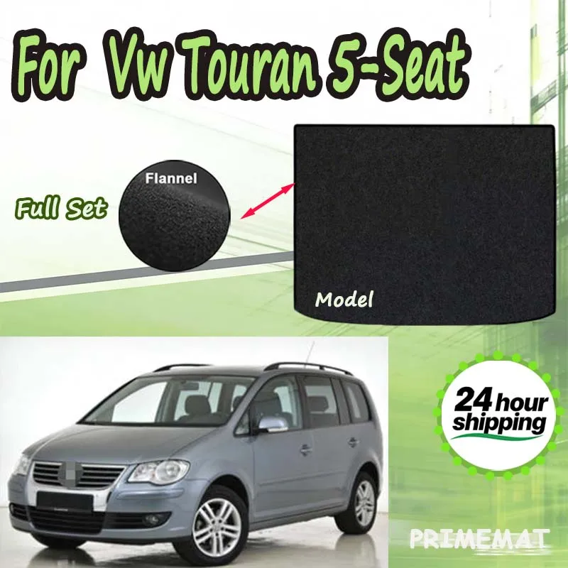 

ECOAUTO Rear Trunk Mat For Vw Touran 5-Seat 2006-2015 Tray Trunk Carpet Pad Accessories