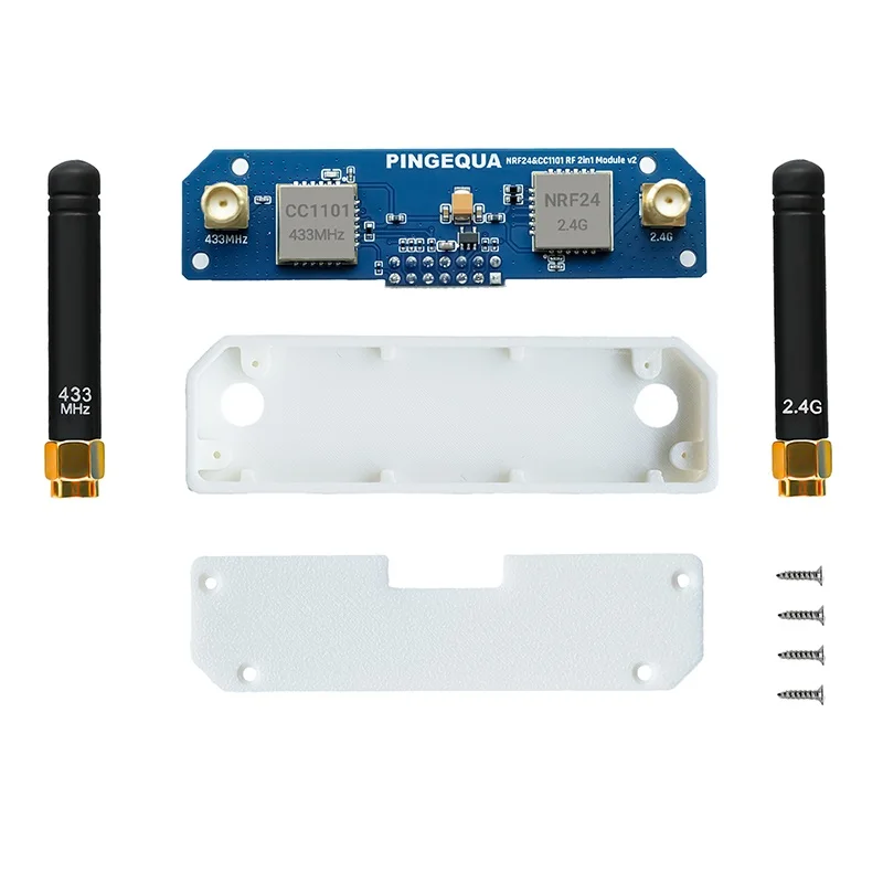 2-in-1 RF-ontwikkelbord 2,4GHz en 433MHz voor M5Stack Cardputer ADV, compatibel met NRF24 en CC1101, verbeterde stroomfiltering PINGEQUA