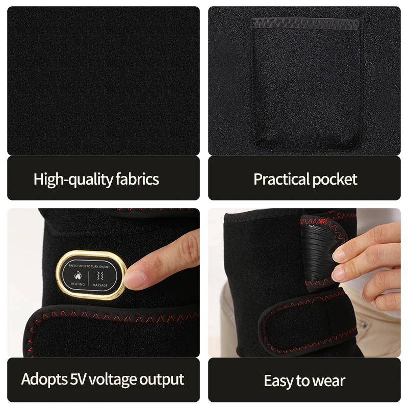 لفافة تدليك الكوع - 3 مستويات للحرارة والاهتزاز، استرخاء العضلات، راحة المفاصل، تساعد العناية اليومية، لمحبي اللياقة البدنية وكبار السن #6