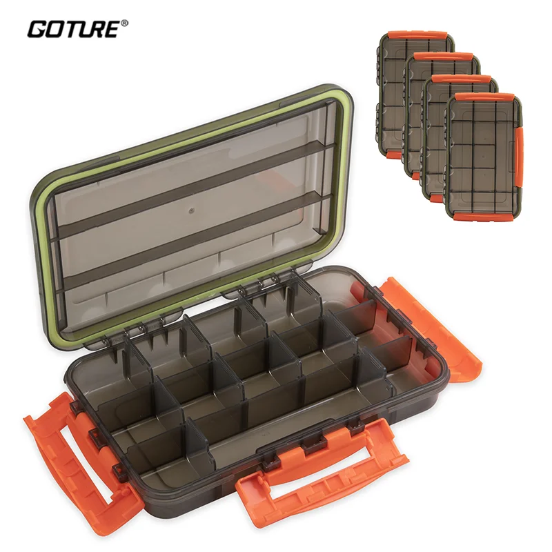 

Goture Big Carp Fishing Accessories Box with Waterproof Gasket 3 Soild Lock Buckles 4pcs/lot Fishing Equipment Lure Tools Box