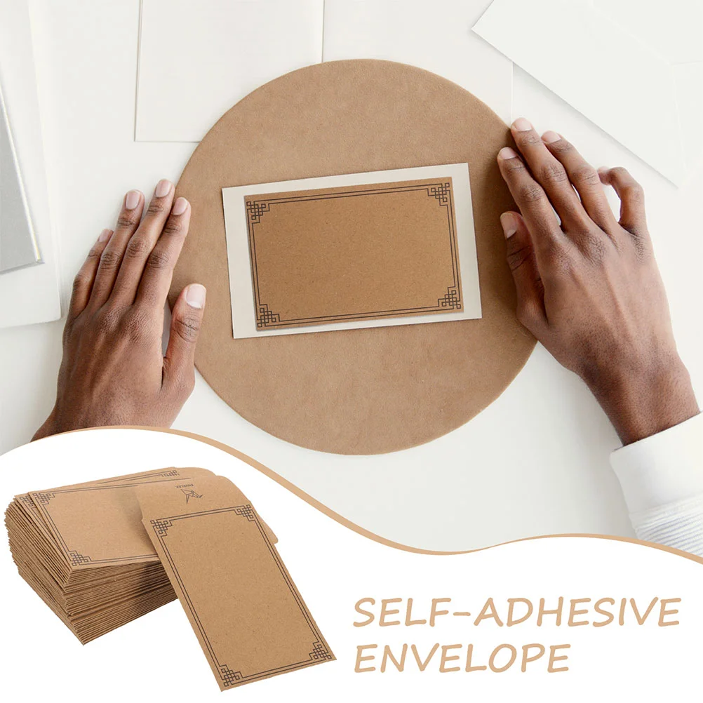 50 Pcs Seed Envelope Mini Envelopes for Money Budget Key Medication Kraft Paper Cash Saving