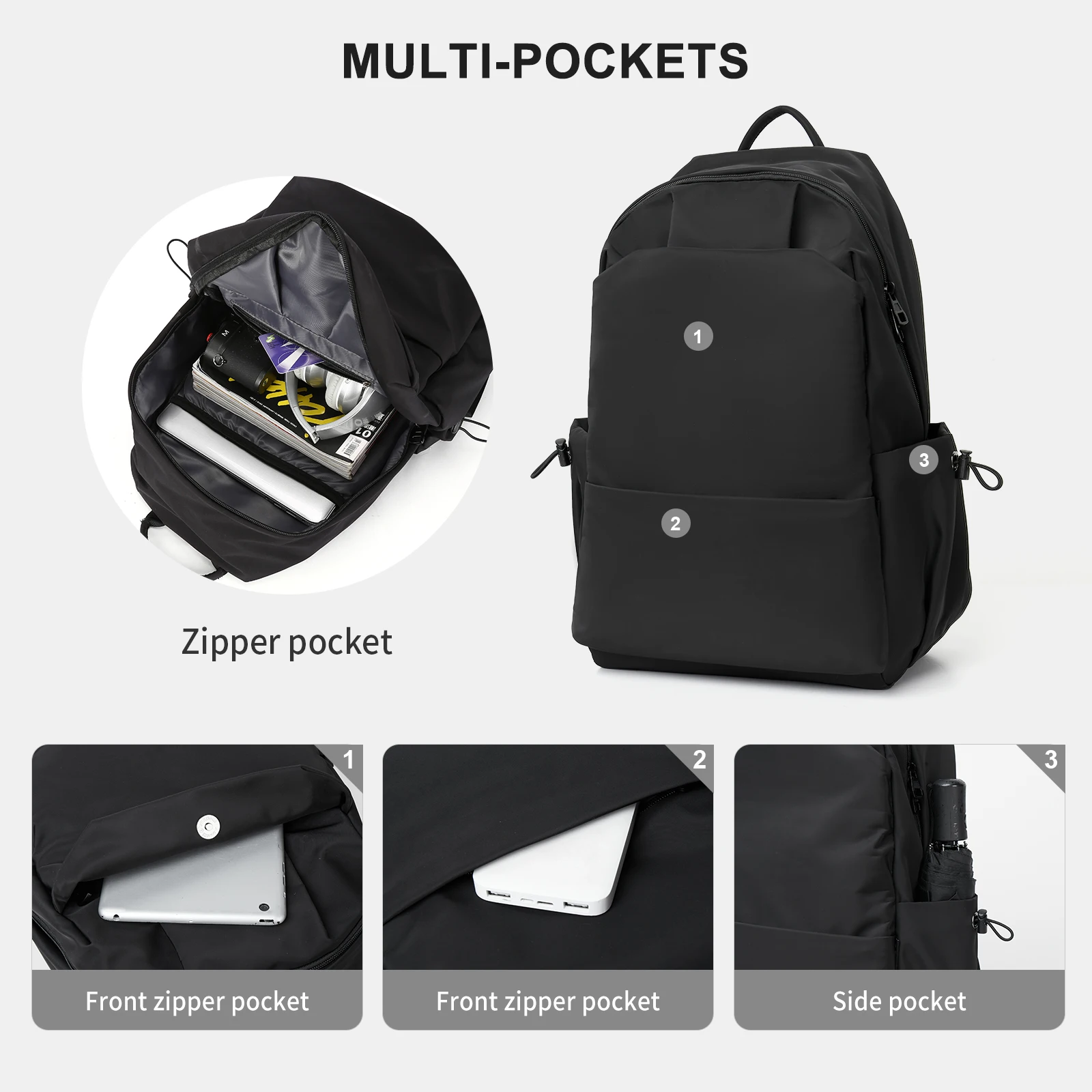 School Backpack For Women Men Waterproof College Backpack Lightweight Travel Backpack Rucksack Casual Daypack Laptop Backpacks