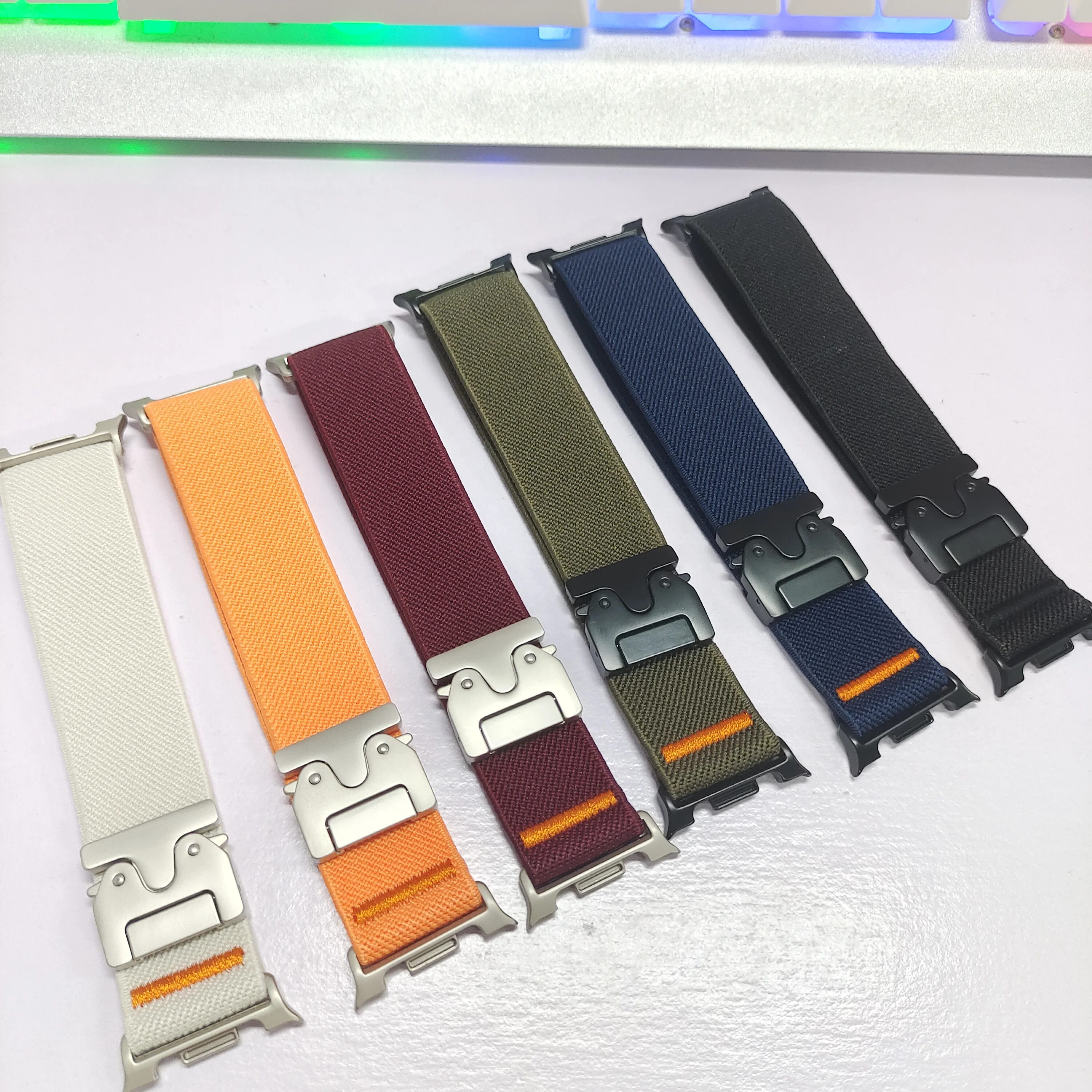 Para Samsung Galaxy Watch 8 correas clásicas 46mm 44mm 40mm Nylon paracaídas muñeca deporte correa pulsera Galaxy Watch 8 Band