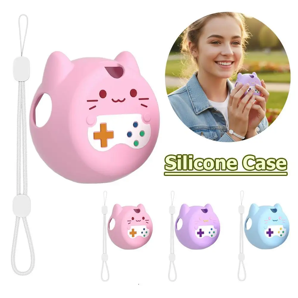 

Cute Cat Silicone Protective Case For Punirunes 4th Gen Waterproof Fall Resistant Portable Lanyard For Punirunes Cover