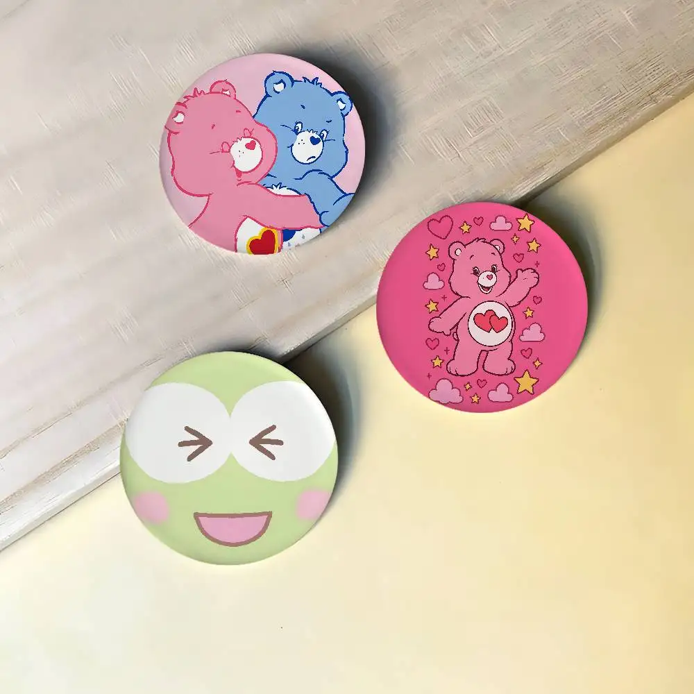 Bears C-care-Cartoon Badges Peripheral Lapel Pins Tinplate Round Brooch For Shoulder Bag Accessories Souvenir Gifts