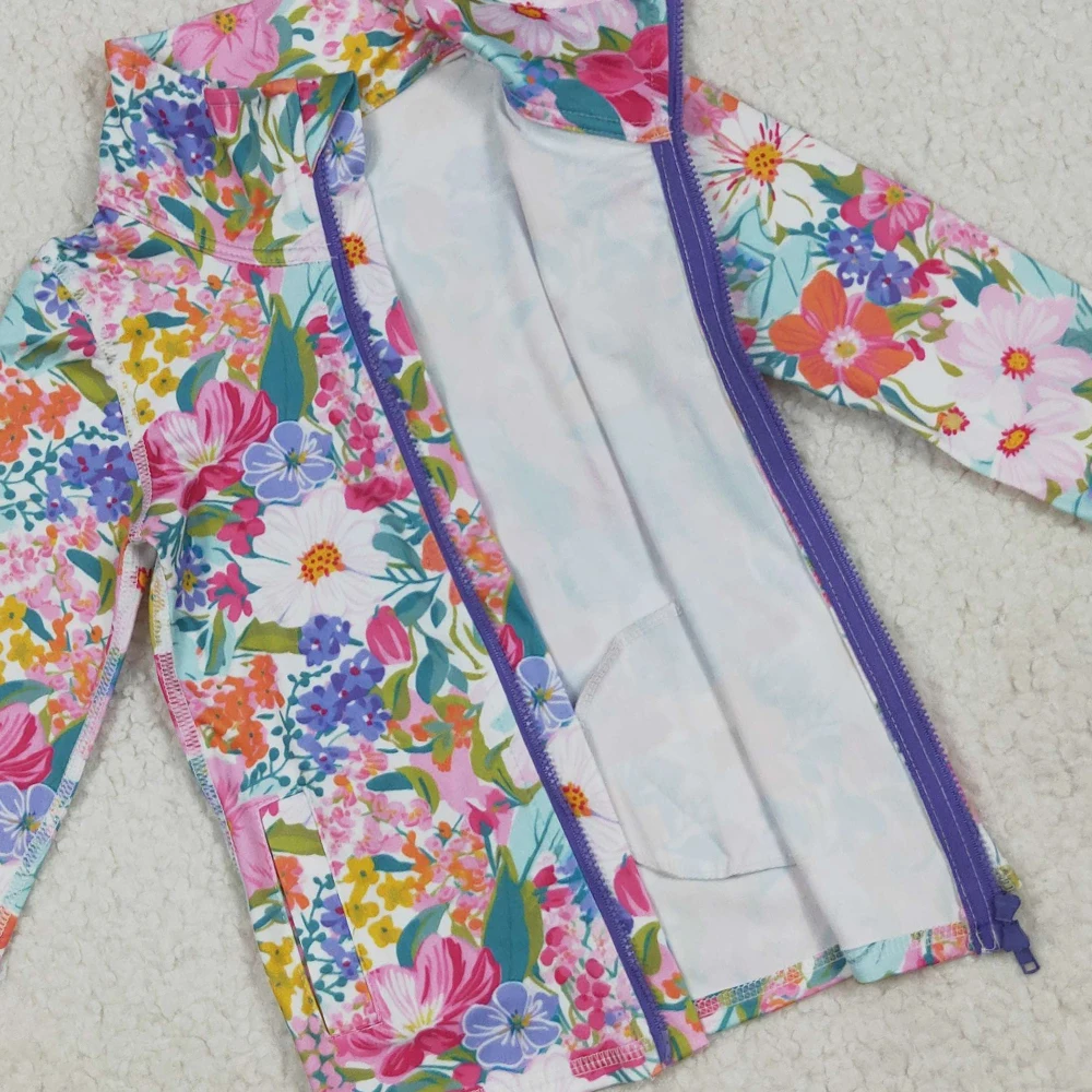 طفلة اليوغا مجموعة ملابس الاطفال الأطفال الزي طفل طويل الأكمام سستة جيوب سترة قمم السراويل ملابس عصرية الرضع #4