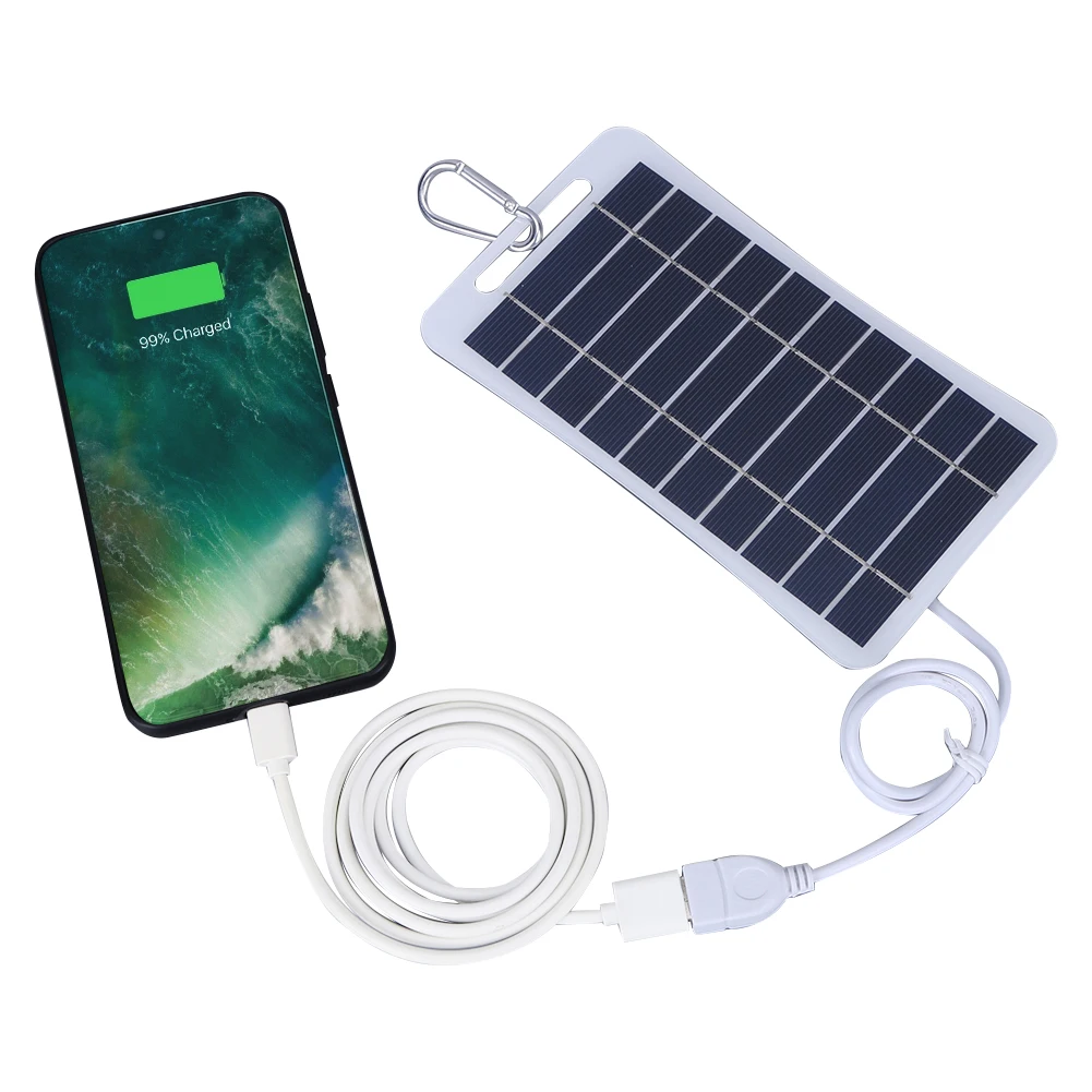 

2W 5V Small Power Station USB Battery Charger Power Emergency Panel Waterproof Phone Power Bank for Camping Backpacking Hiking