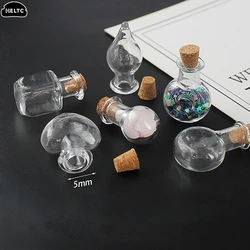 10PCS Mini bottiglia di vetro bottiglia in miniatura Mini fiale di vetro di sughero fai da te Mini Wishing Drifting Bottle Wedding Party Decor barattoli di vetro