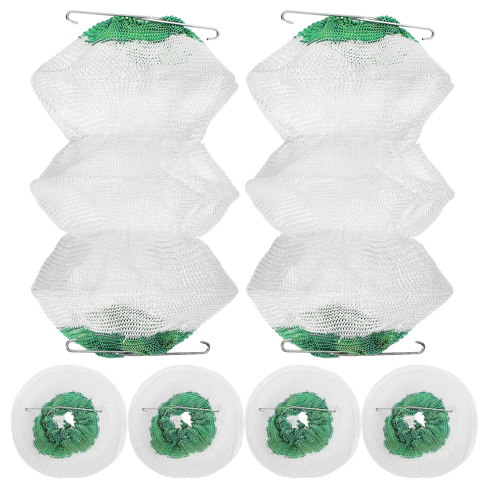 

6pcs Lamp Mantles 95# Tube Double Iron Clamps 3 Layers Dense Weave Light Diffusion Gas Lantern Replacement White Polyester Heat