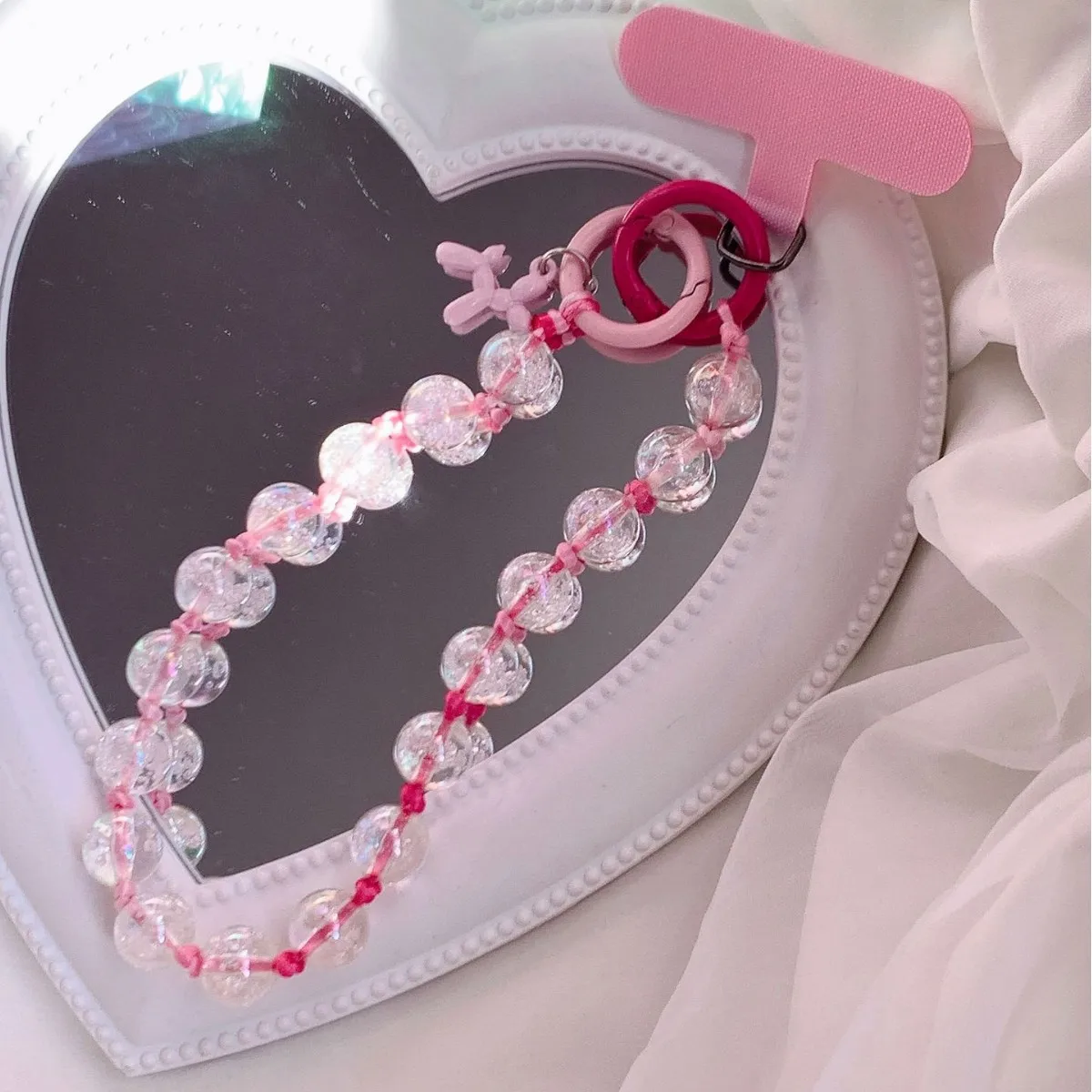 جديد الهاتف المحمول الحبل فقاعة حبة مفتاح سلسلة هواتف محمولة مكافحة خسر بالون الكلب سماعة قلادة حقيبة معلقة المفاتيح قلادة #2