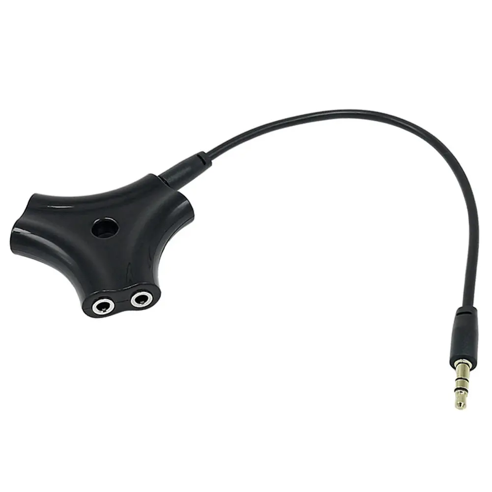 1 to 5 Way 3.5mm Headphone Splitter Adapter for Sharing Audio with Friends Classroom Car Use Includes 1M Stereo Cable Black