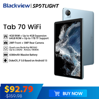 Blackview Tab 70 WIFI Android 13 Tablet PC 4GB 64GB 10.1 inch HD+IPS Display 6580mAh 2.4G/5G WiFi