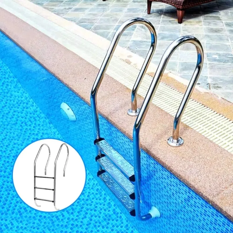 スイミングプール水中エスカレーター 304 ステンレス鋼プールはしご 2-5 ステップスイミングプール水中階段ステップ機器