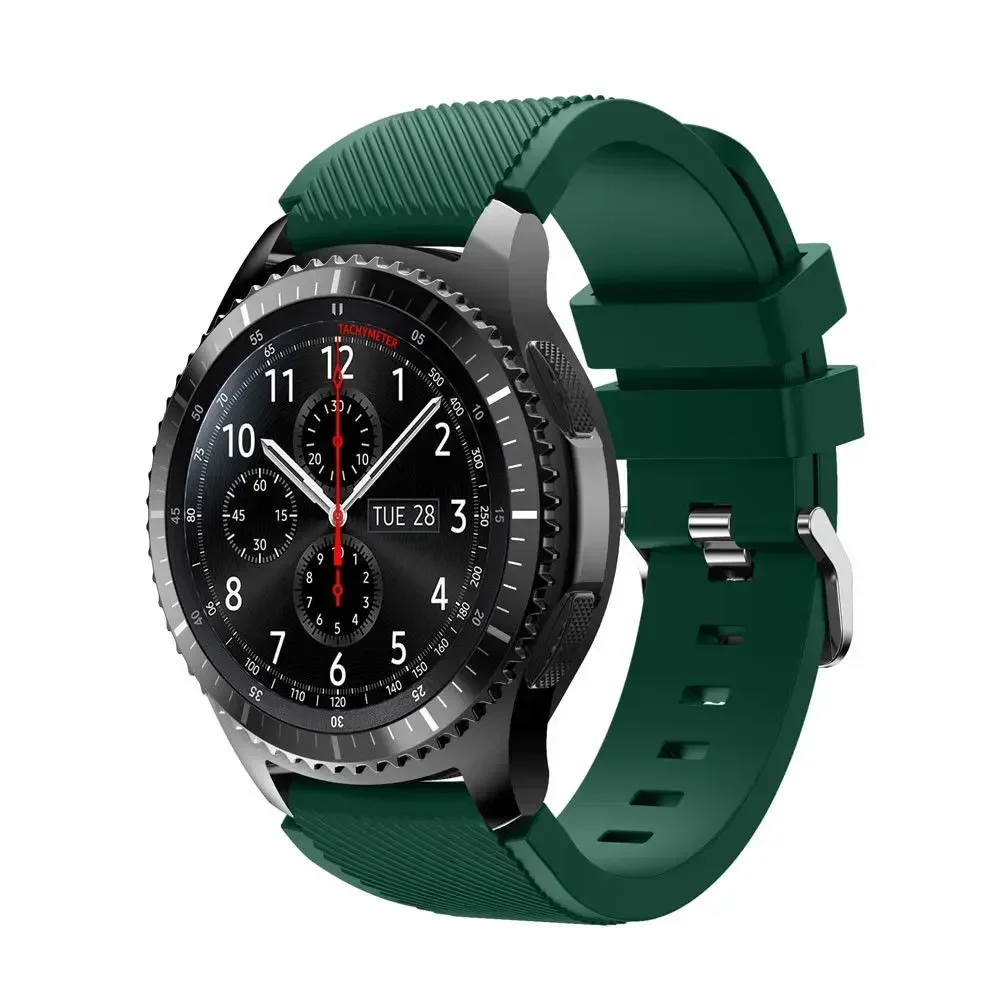 20-mm- und 22-mm-Armband für Samsung Galaxy Watch 5/6/4/3/46 mm/Active 2/Gear S3 Frontier/Sport, Silikonarmband, Huawei GT 4/3/2/2E. – Detail 19