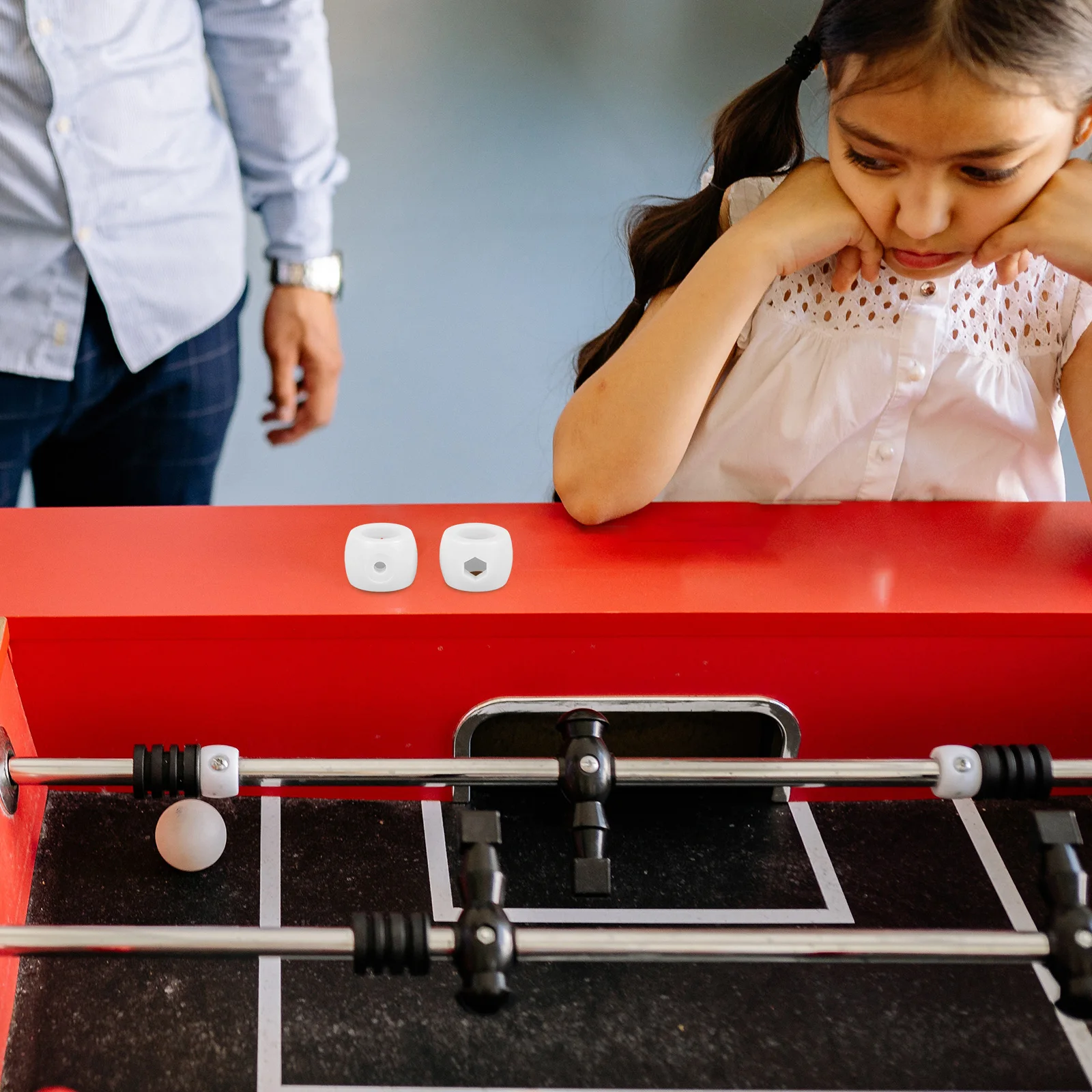 

8 шт., подшипники для настольного футбола, позиционер, стопорное кольцо для настольного футбола, пластиковые запасные части, мини-настольные ворота, регулировка