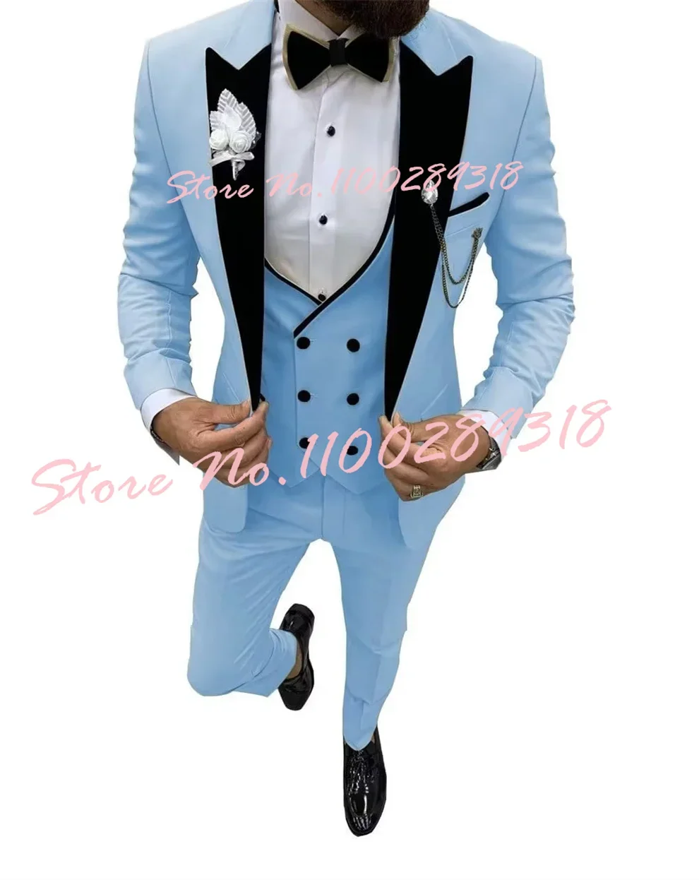 2024 nuovi abiti da uomo di Design abiti da sposo smoking festa d\'affari matrimonio abito causale formale Terno Masculino 3 pezzi (Blazer + gilet +