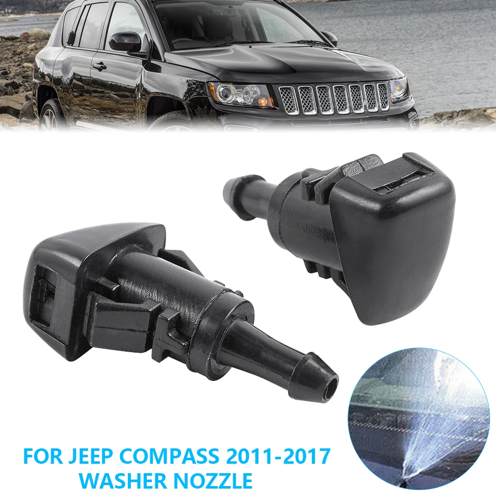 Front Windshield Wiper Washer Nozzles 5165712AA for Jeep Compass 2011-2017