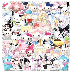 10/30/50pcs 3D Stereoscopic Sanrio Stickers Cartoon Cute Hello Kitty Kuromi Decals Fridge Laptop Phone Diary Stationery Sticker