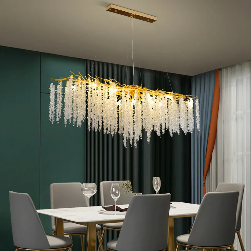 Imagem -04 - Lustre de Teto com Sel de Cristal Luminárias de Decoração de Luxo para Sala de Estar e Restaurante Designer Nordic