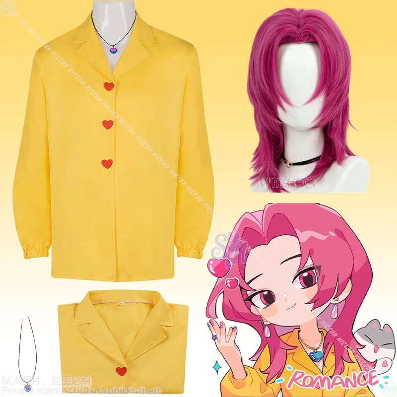 

Kpop Demon Saja Boys Косплей Романтика Аниме Костюм Корея Мальчик Группы Идол 코스프레 Желтая рубашка с длинными рукавами в форме сердца Ожерелье Хэллоуин