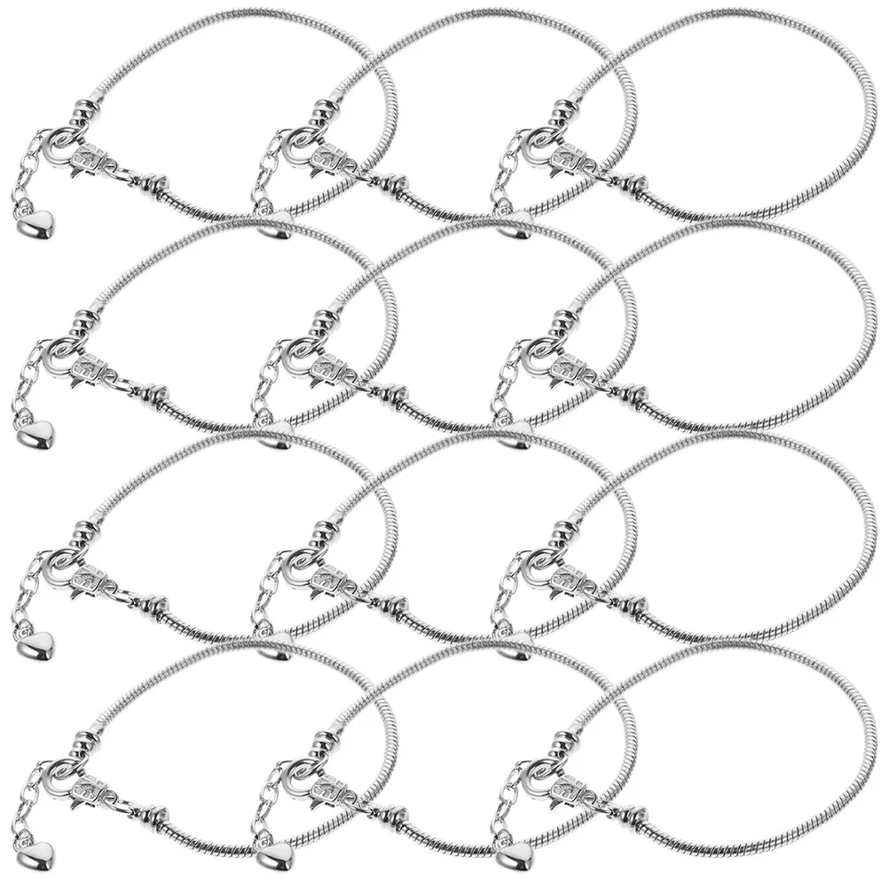 

12 Pcs Bracelet Chain Ornaments for Crafts Snake Jewelry Making Chains DIY Miss Chic