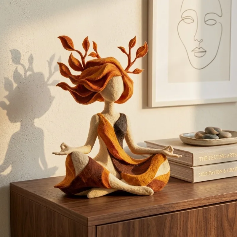 Art Girl Ornaments Living Room Entryway Home Decor تحف كبيره للمنزل Статуэтки Кошек Desktop Decor Gift Figurines & Miniatures