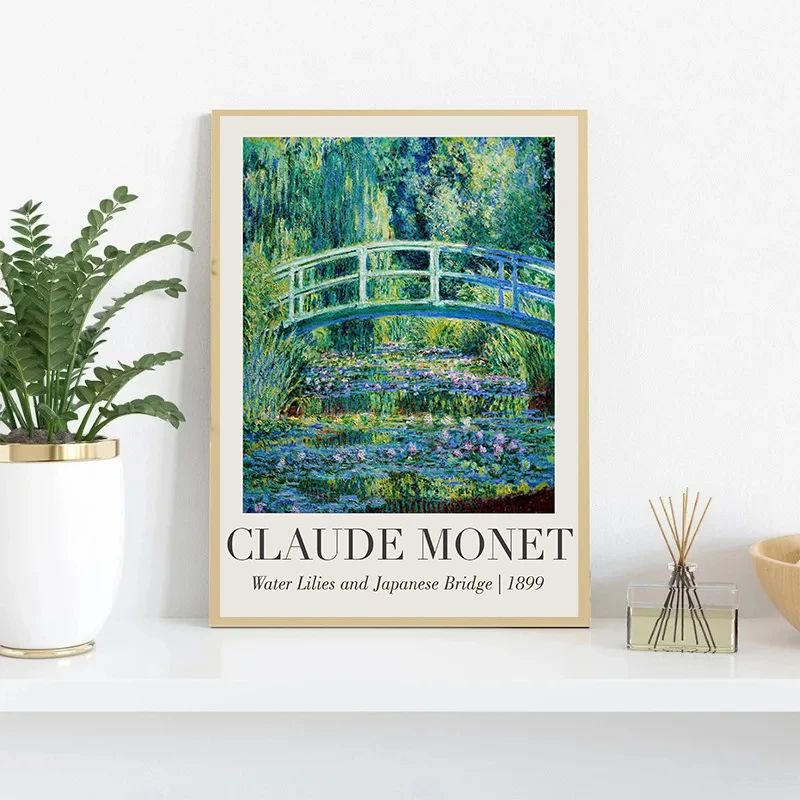 Impressionism Artist Claude Monet Poster Water Lilies Canvas Paintings Wall Art Picture for Living Room Home Decoration