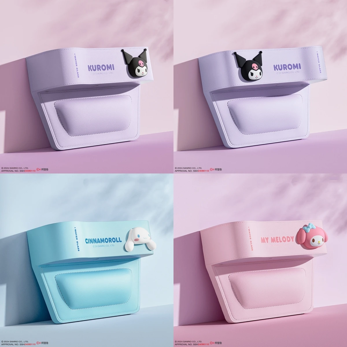 

Cute Sanrio HelloKitty 2026 Car Storage Organizer for Seat Gap Kuromi My Melody Cartoon Anime Kawaii Phone and Trash Holder