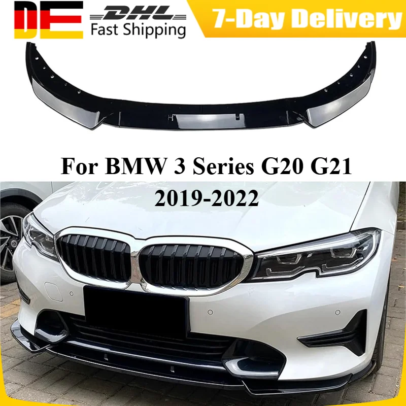 

Bumper Lip For BMW 3 Series G20 G21 320i 325i 2019-2022 Front Bumper Splitter Lip Spoiler Diffuser Guard Car Body Kit Tuning
