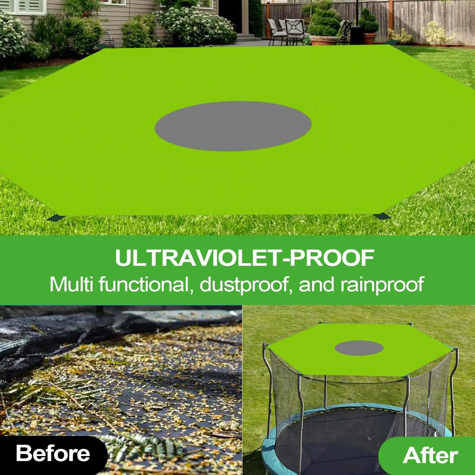 

Trampoline Tent Trampoline Outdoor Tent Sunshade Rainproof Waterproof Oxford Cloth Tarp Enclosures Protective For Jumping Pool