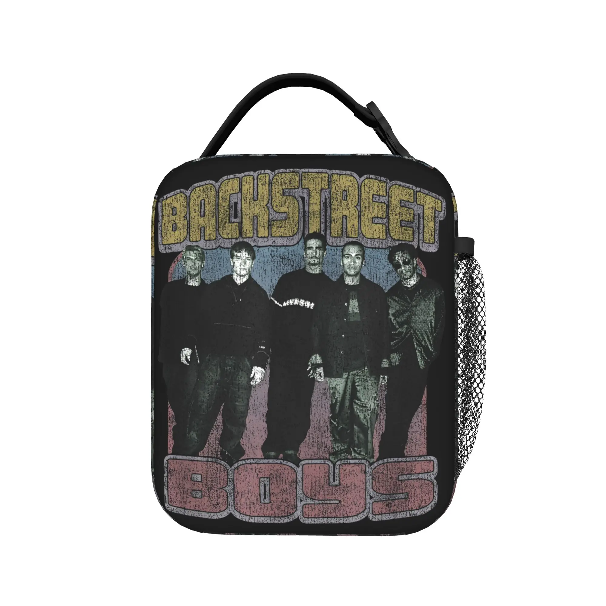 

Backstreet Boys Lunch Bag Distressed Group Photo Office Lunch Box For Women Aesthetic Print Tote Food Bags Insulated Cooler Bag