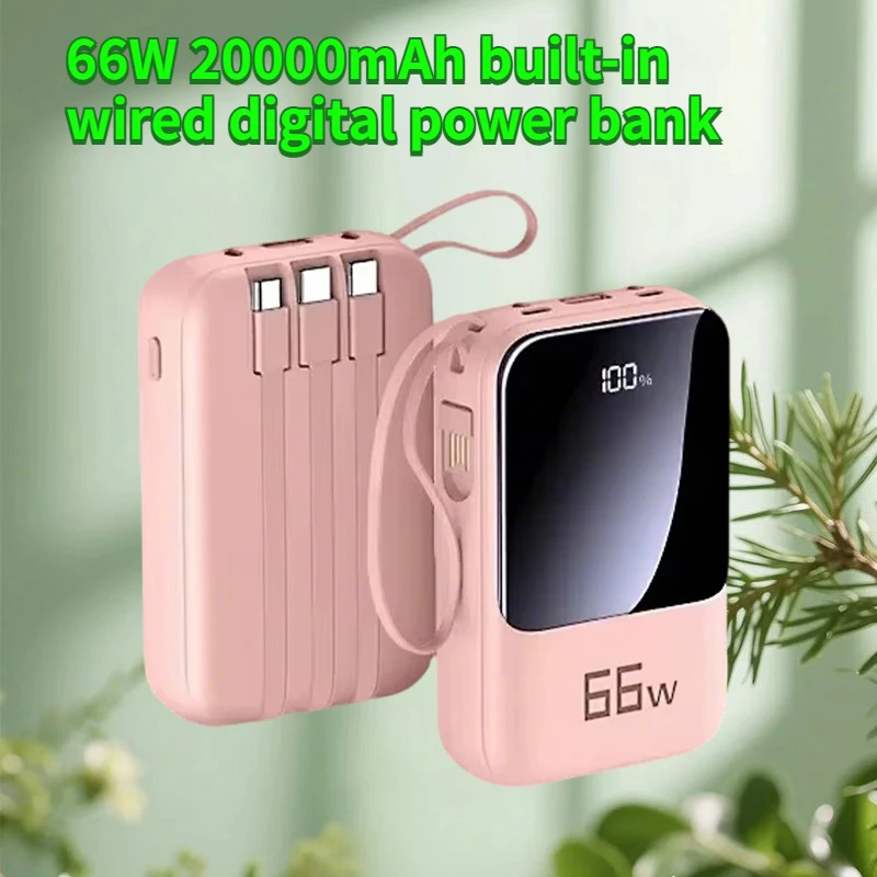 

20000mAh Mini Power Bank 66W Super Fast Charging PD22.5W Portable External Battery Power Bank for iPhone Samsung Huawei Xiaomi