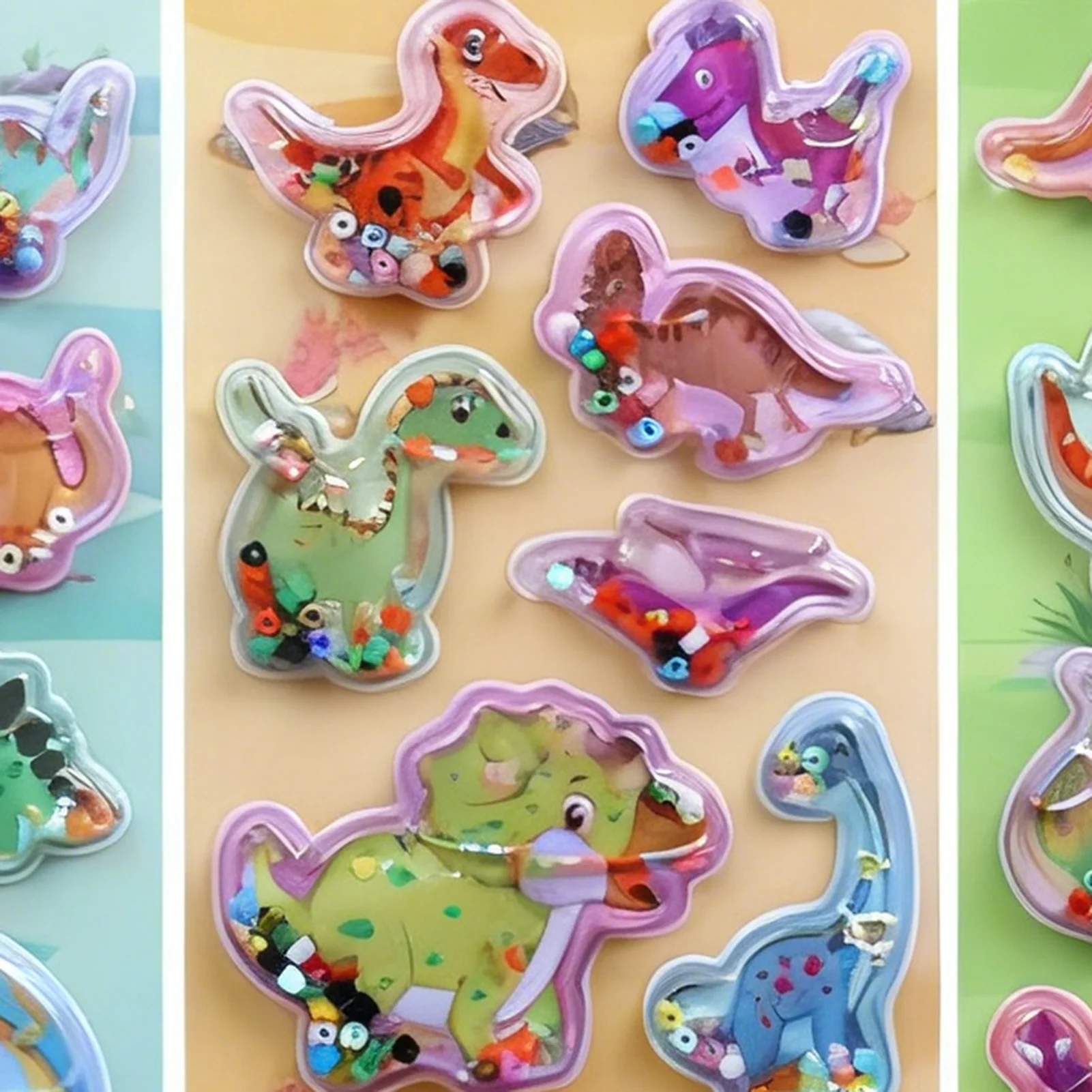 ملصقات ثلاثية الأبعاد مكونة من 4 قطع من ملصقات الهاتف المائية على شكل زجاجة مياه كرتونية للطلاب والمعلمين والفنانين والأطفال