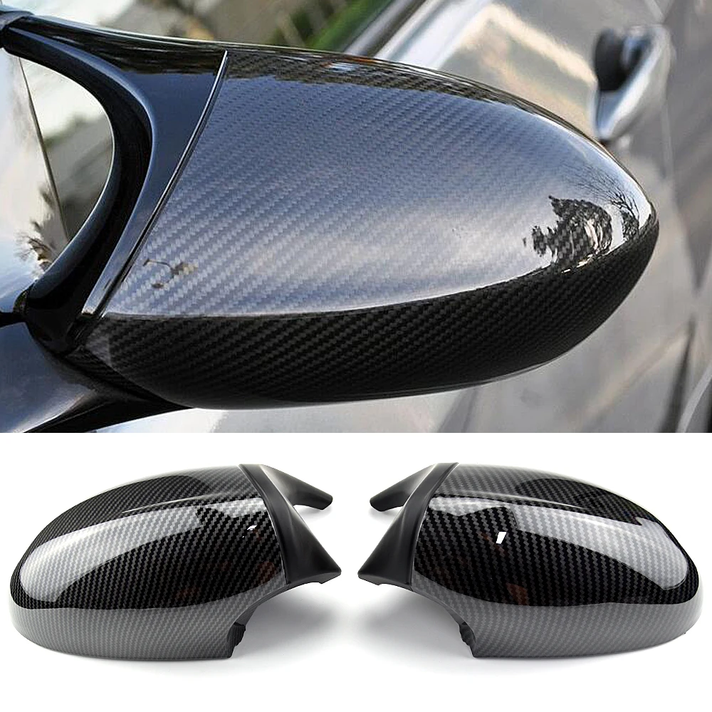 2xMirror Cover E90 Car Side Door Rearview Side Mirror Cover Cap For BMW E90 E91 2005-2007 E92 E93 2006-2009 M3 Style E80 E81 E87