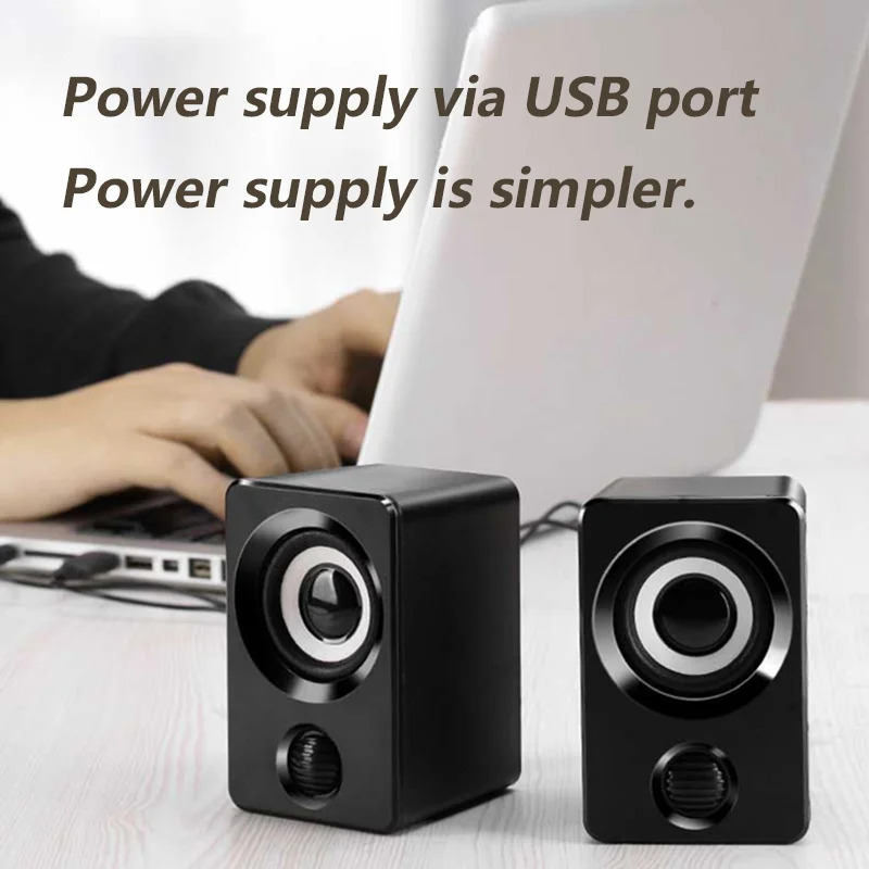 Lenovo Wired Mini Computer Speakers Heavy Bass Stereo Sound Portable Small Audio Speakers For Office Laptop Notebook Desktop PC view 3