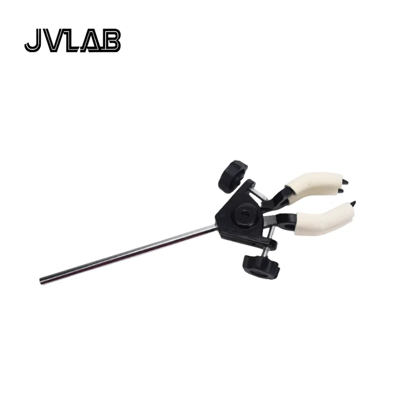 Braçadeira universal de laboratório, braçadeira dupla ajustável de quatro mandíbulas, braçadeira de tubo condensador, borracha antiderrapante