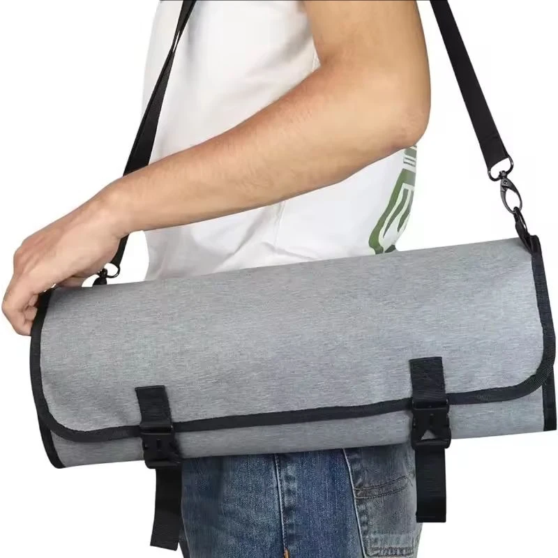 Foldable Handbag Shoulder Chef Knife Bag Oxford Trip Cooking Kitchen Japanese Slicing Santoku Knife Storag Pocket Roll Up Large