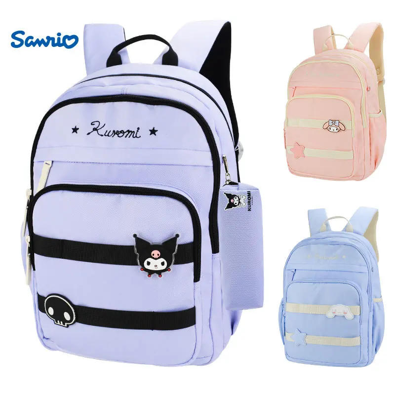 Sanrio ransel kapasitas besar, ransel perlindungan tulang belakang kartun lucu, ringan dan kapasitas besar