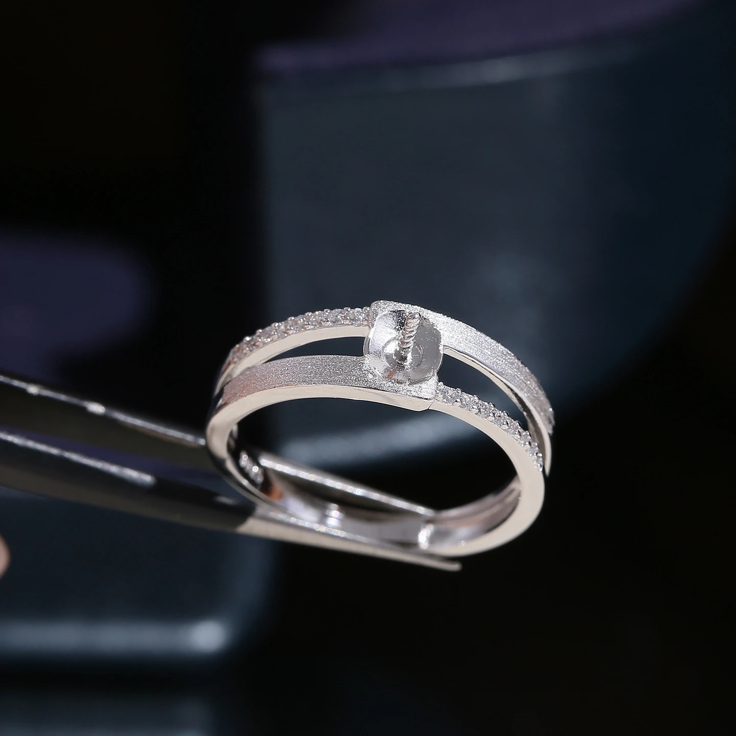 S925 Sterling Silver Adjustable Finger Ring Mountings Base Setting Findings Jewelry Mount Accessories for 7-10mm Pearls 3pcs/lot